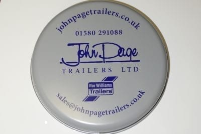 Spare wheel covers from John Page Trailers